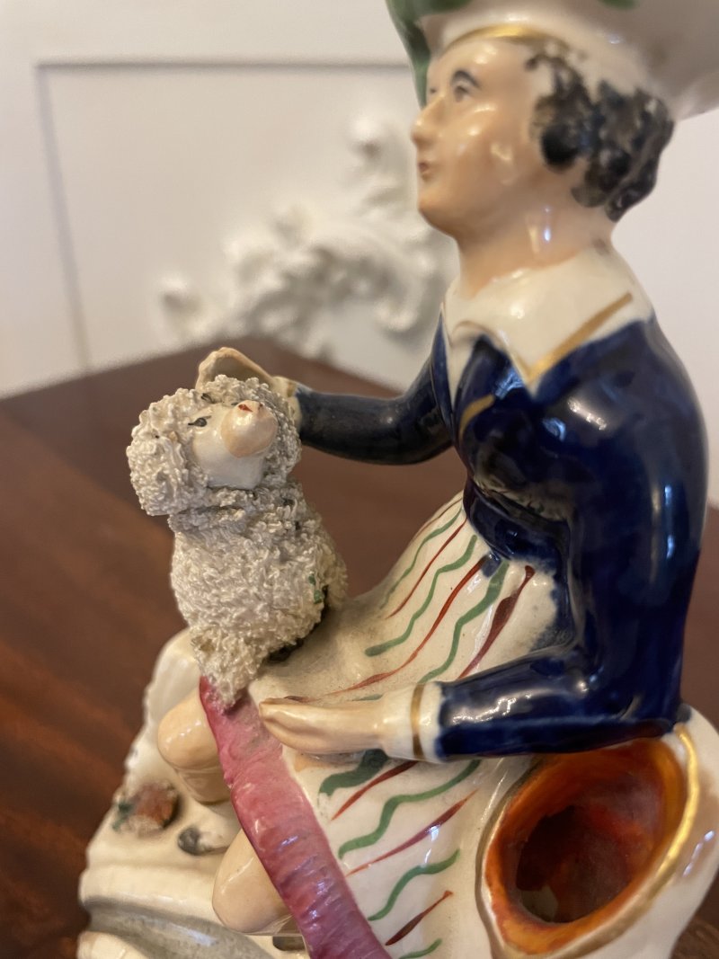 Antique Victorian Staffordshire Flatback Figure - Image 5